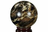 Black Opal Sphere - Madagascar #168618-1